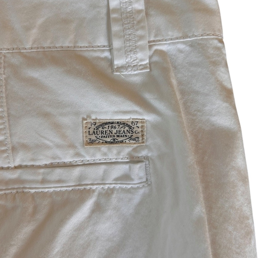 Lauren Ralph Lauren White Cotton Chino Shorts‎ Womens 6 NWT Lauren Jeans Co - Picture 4 of 6